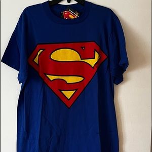 Warner Brothers Unisex Blue Superman Short Sleeved Tee